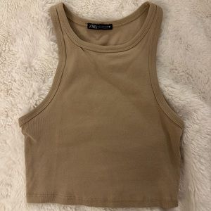 zara beige tank